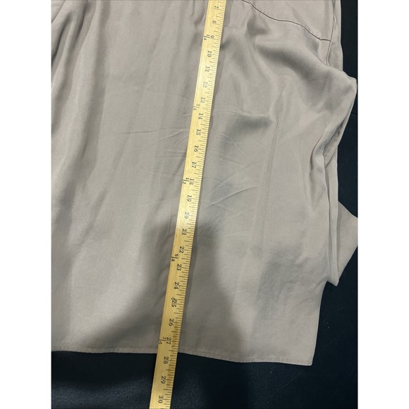 Moussy Button Down Shirt Womens Sz M/L Tan Boyfriend Oversized Western City Chic - Picture 9 of 9